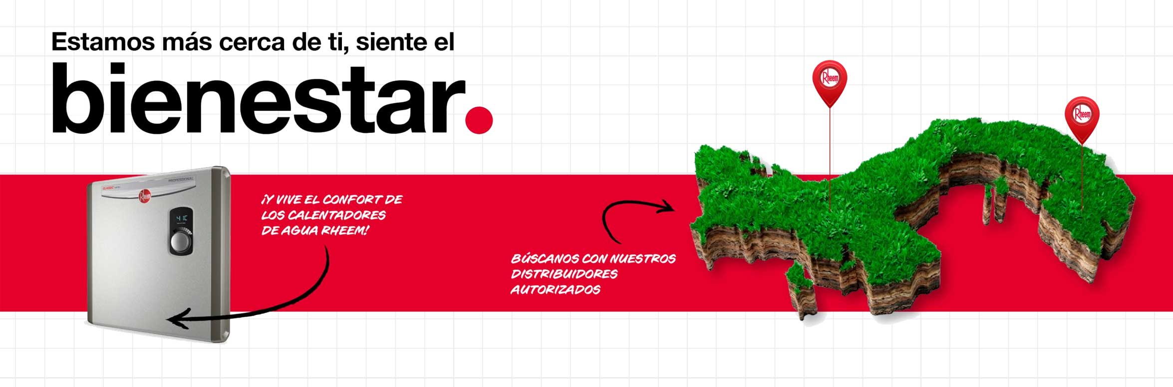 Rheem Panamá Disfruta el bienestar de los calentadores Rheem.